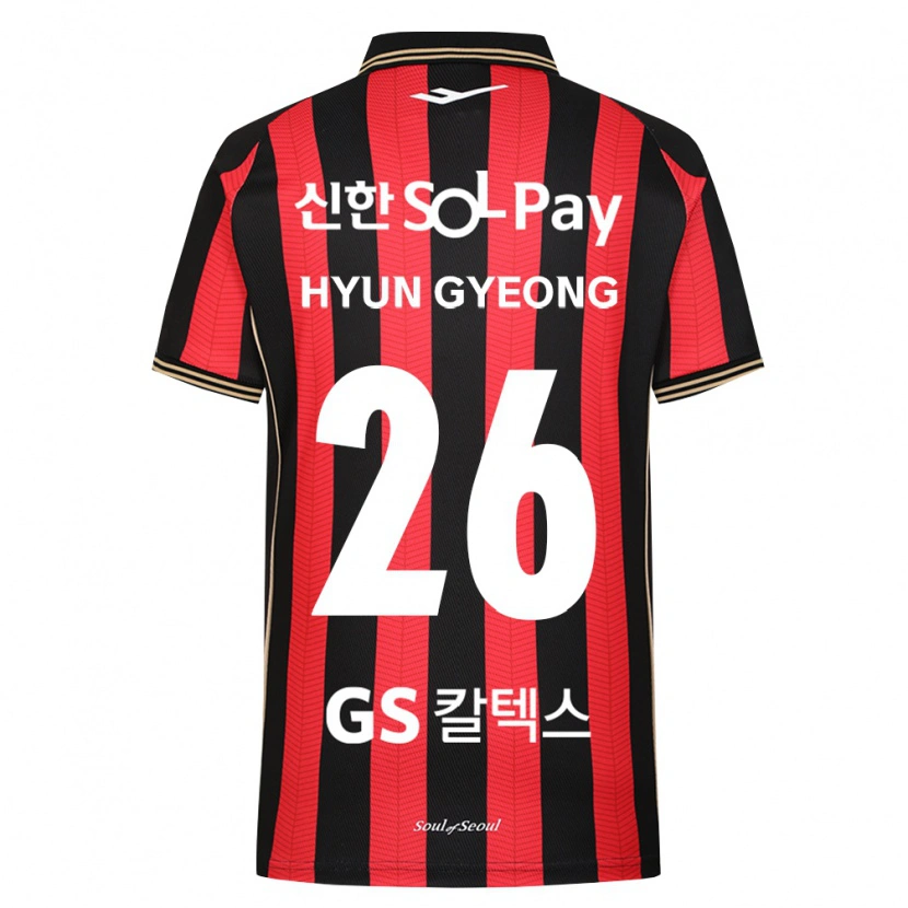 Danxen Kvinder Hyun-Gyeong Jeong #26 Rød Hvid Sort Hjemmebane Spillertrøjer 2026/27 Trøje T-Shirt