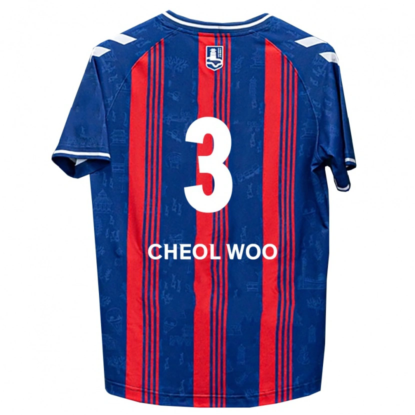 Danxen Kvinder Cheol-Woo Park #3 Blå Rød Hvid Hjemmebane Spillertrøjer 2026/27 Trøje T-Shirt