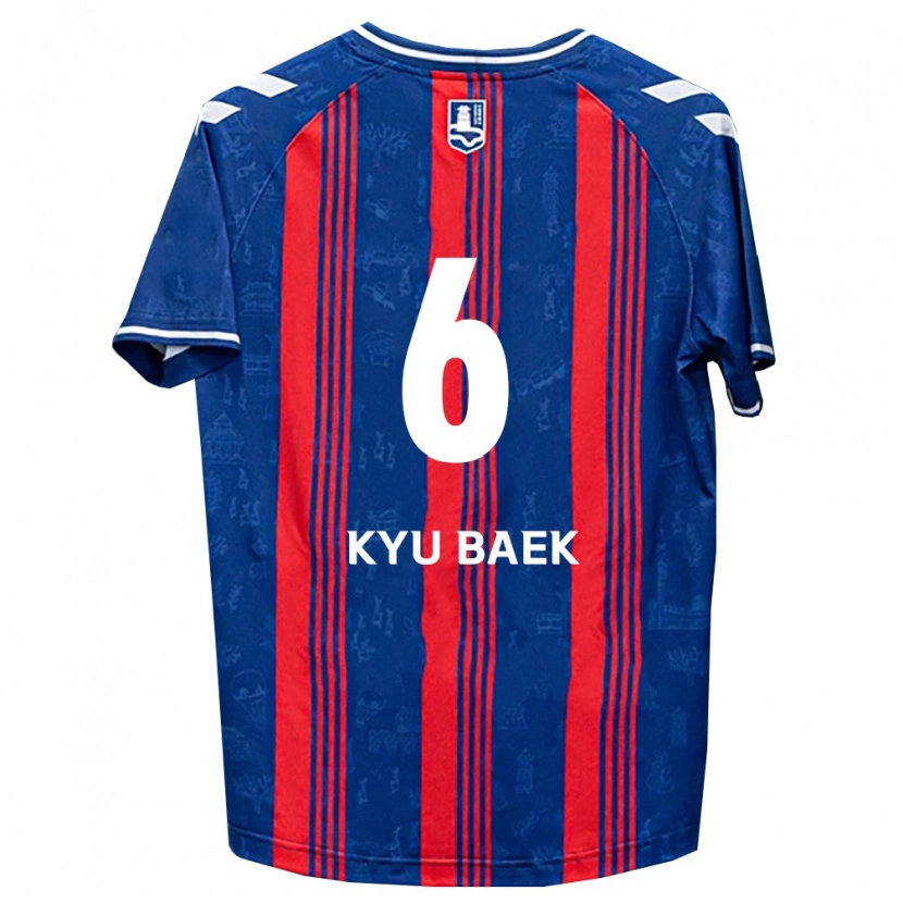 Danxen Kvinder Kyu-Baek Choi #6 Blå Rød Hvid Hjemmebane Spillertrøjer 2026/27 Trøje T-Shirt