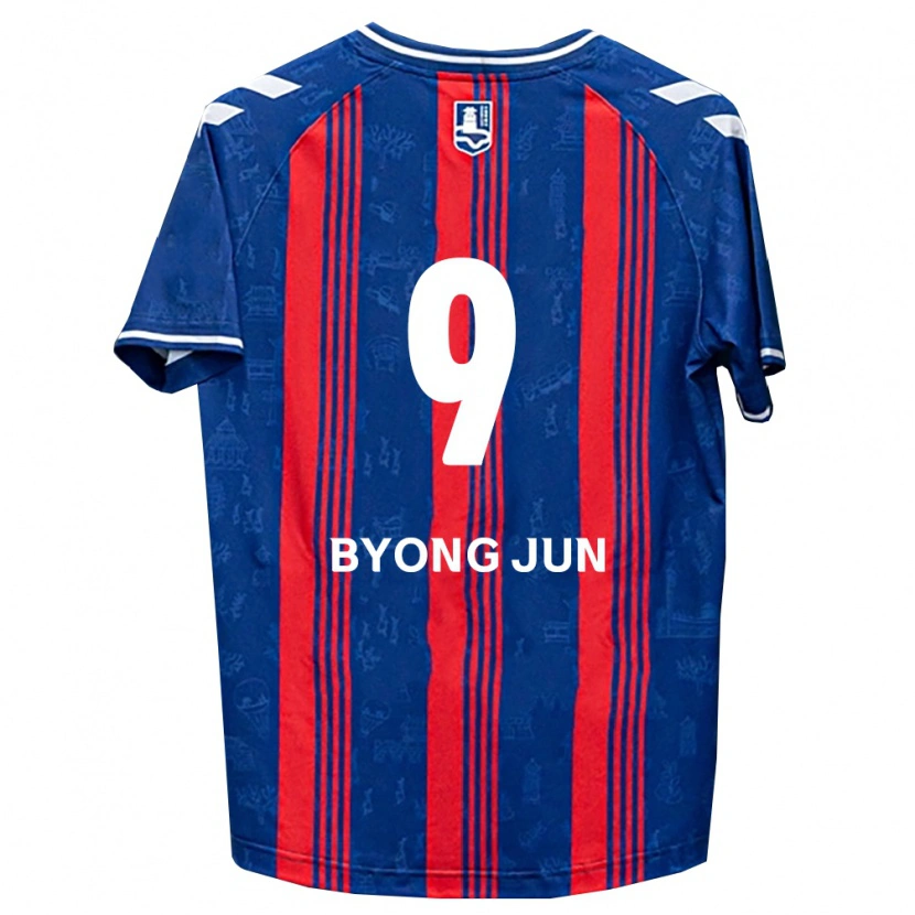 Danxen Kvinder Byong-Jun An #9 Blå Rød Hvid Hjemmebane Spillertrøjer 2026/27 Trøje T-Shirt