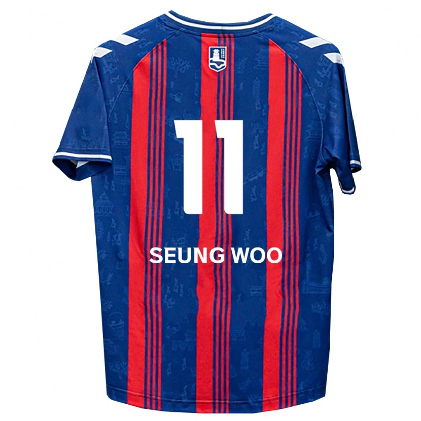 Danxen Kvinder Seung-Woo Lee #11 Blå Rød Hvid Hjemmebane Spillertrøjer 2026/27 Trøje T-Shirt