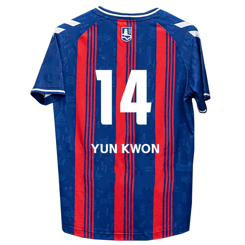 Danxen Kvinder Yun-Kwon Cho #14 Blå Rød Hvid Hjemmebane Spillertrøjer 2026/27 Trøje T-Shirt