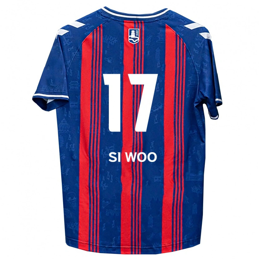 Danxen Kvinder Si-Woo Eom #17 Blå Rød Hvid Hjemmebane Spillertrøjer 2026/27 Trøje T-Shirt