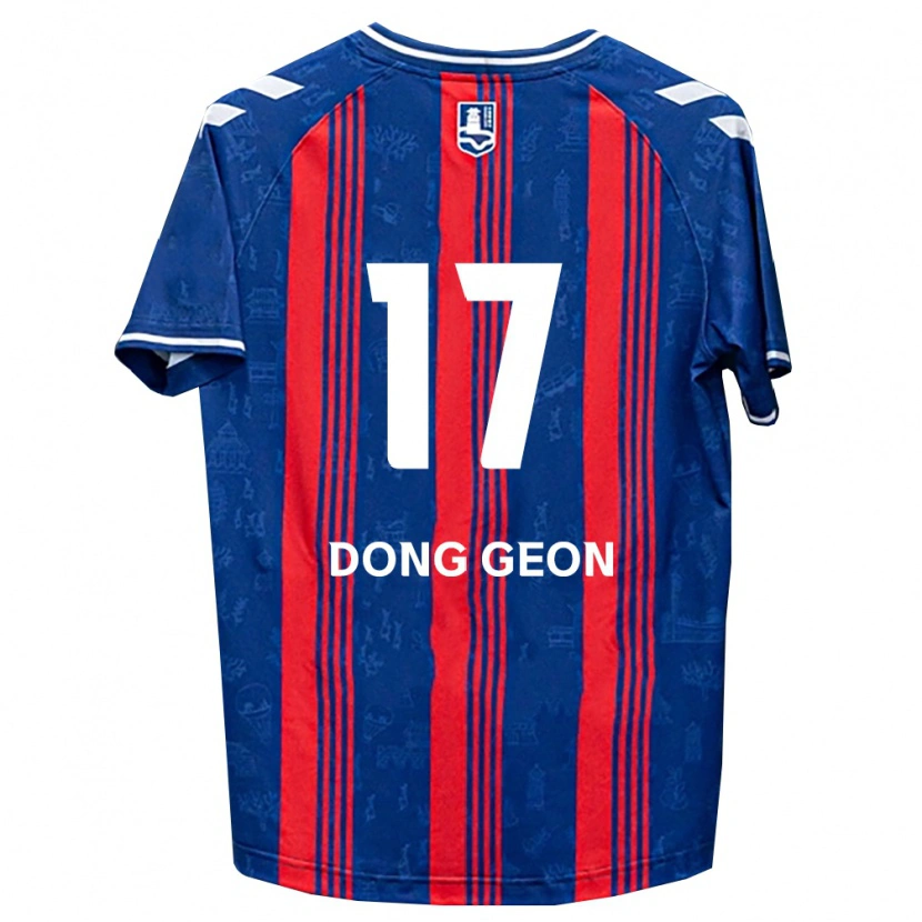 Danxen Kvinder Dong-Geon No #17 Blå Rød Hvid Hjemmebane Spillertrøjer 2026/27 Trøje T-Shirt