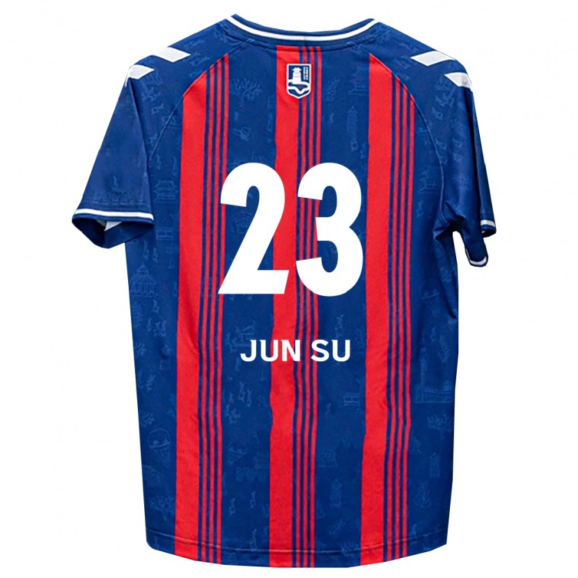 Danxen Kvinder Jun-Su Ahn #23 Blå Rød Hvid Hjemmebane Spillertrøjer 2026/27 Trøje T-Shirt