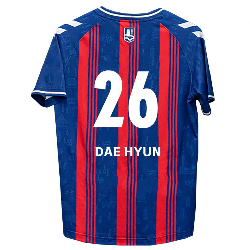 Danxen Kvinder Dae-Hyun Kim #26 Blå Rød Hvid Hjemmebane Spillertrøjer 2026/27 Trøje T-Shirt