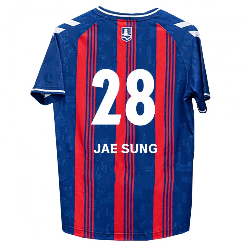 Danxen Kvinder Jae-Sung Kim #28 Blå Rød Hvid Hjemmebane Spillertrøjer 2026/27 Trøje T-Shirt