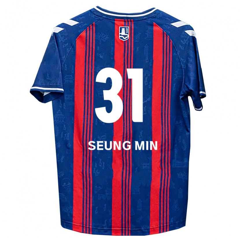 Danxen Kvinder Seung-Min Baek #31 Blå Rød Hvid Hjemmebane Spillertrøjer 2026/27 Trøje T-Shirt
