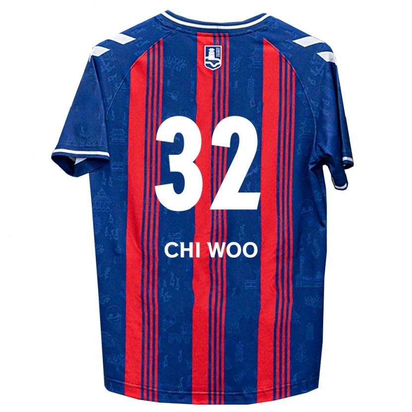 Danxen Kvinder Chi-Woo An #32 Blå Rød Hvid Hjemmebane Spillertrøjer 2026/27 Trøje T-Shirt