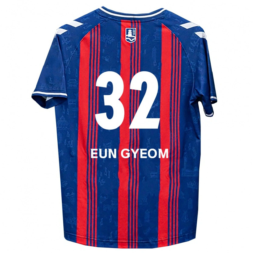 Danxen Kvinder Eun-Gyeom Kim #32 Blå Rød Hvid Hjemmebane Spillertrøjer 2026/27 Trøje T-Shirt