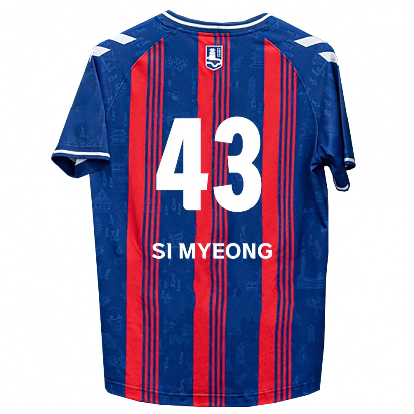 Danxen Kvinder Si-Myeong Lee #43 Blå Rød Hvid Hjemmebane Spillertrøjer 2026/27 Trøje T-Shirt