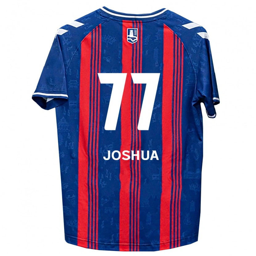 Danxen Kvinder Joshua Eui-Jin Chung #77 Blå Rød Hvid Hjemmebane Spillertrøjer 2026/27 Trøje T-Shirt