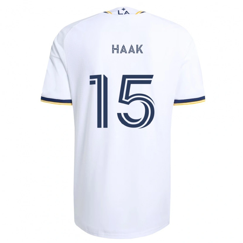 Danxen Kvinder Justin Haak #15 Blå Gul Og Hvid Hjemmebane Spillertrøjer 2026/27 Trøje T-Shirt