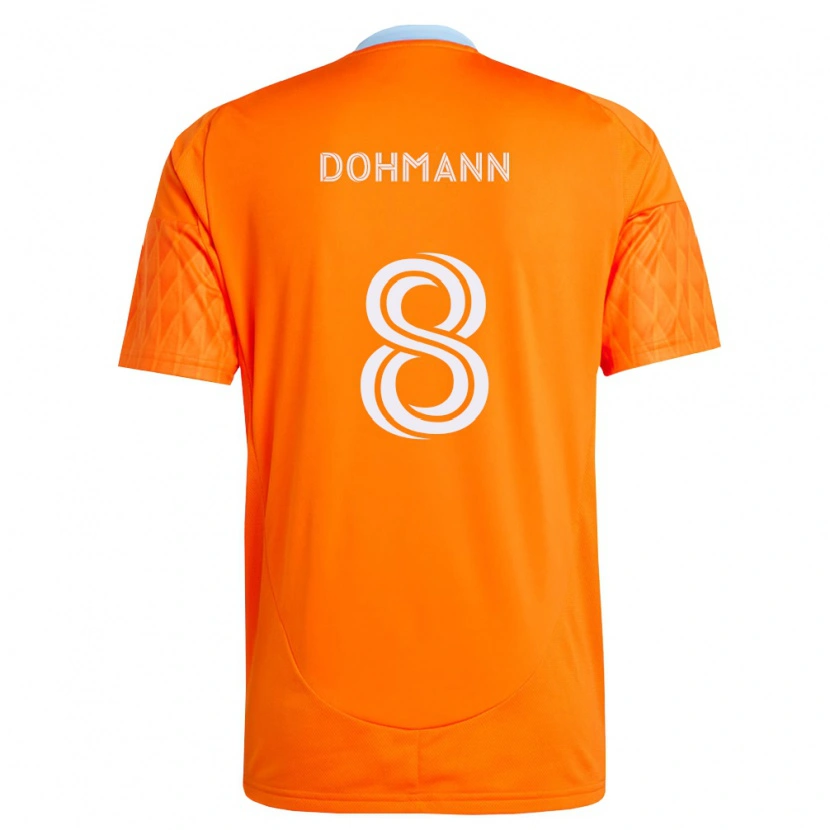 Danxen Kvinder Gustavo Abreu Dohmann #8 Orange Hvid Hjemmebane Spillertrøjer 2026/27 Trøje T-Shirt
