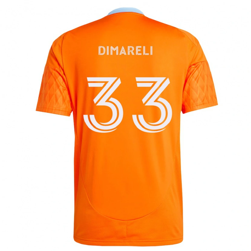 Danxen Kvinder Mattheo Dimareli #33 Orange Hvid Hjemmebane Spillertrøjer 2026/27 Trøje T-Shirt