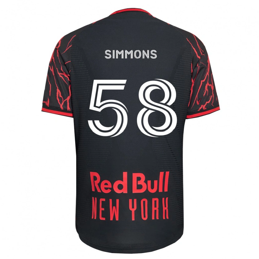Danxen Kvinder Caleb Simmons #58 Rød Sort Hvid Hjemmebane Spillertrøjer 2026/27 Trøje T-Shirt