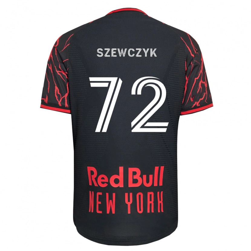 Danxen Kvinder Tobias Szewczyk #72 Rød Sort Hvid Hjemmebane Spillertrøjer 2026/27 Trøje T-Shirt