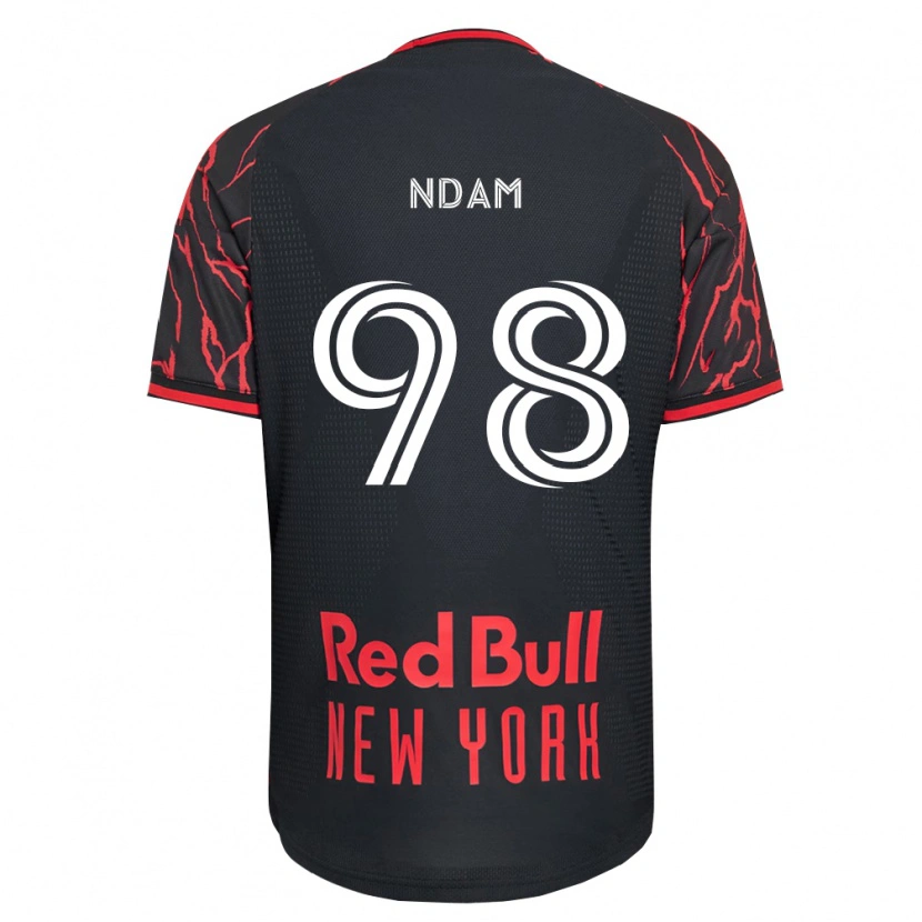 Danxen Kvinder Hassan Ndam #98 Rød Sort Hvid Hjemmebane Spillertrøjer 2026/27 Trøje T-Shirt