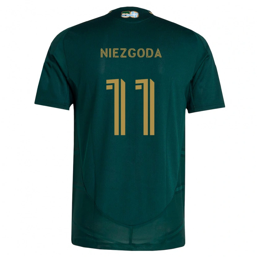 Danxen Kvinder Jaroslaw Niezgoda #11 Mørkegrøn Brun Hjemmebane Spillertrøjer 2026/27 Trøje T-Shirt