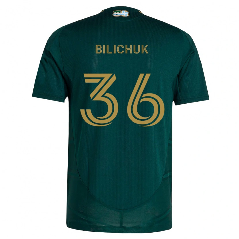 Danxen Kvinder Ryan Bilichuk #36 Mørkegrøn Brun Hjemmebane Spillertrøjer 2026/27 Trøje T-Shirt