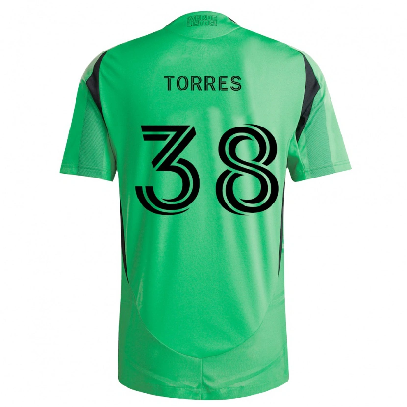Danxen Kvinder Ervin Torres #38 Smaragdgrøn Sort Hjemmebane Spillertrøjer 2026/27 Trøje T-Shirt