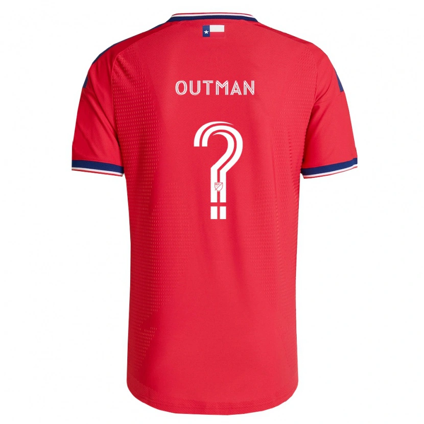 Danxen Kvinder Bryce Outman #0 Rød Blå Hvid Hjemmebane Spillertrøjer 2026/27 Trøje T-Shirt