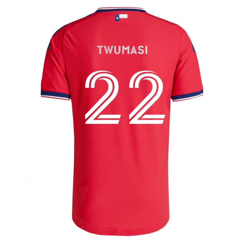 Danxen Kvinder Ema Twumasi #22 Rød Blå Hvid Hjemmebane Spillertrøjer 2026/27 Trøje T-Shirt