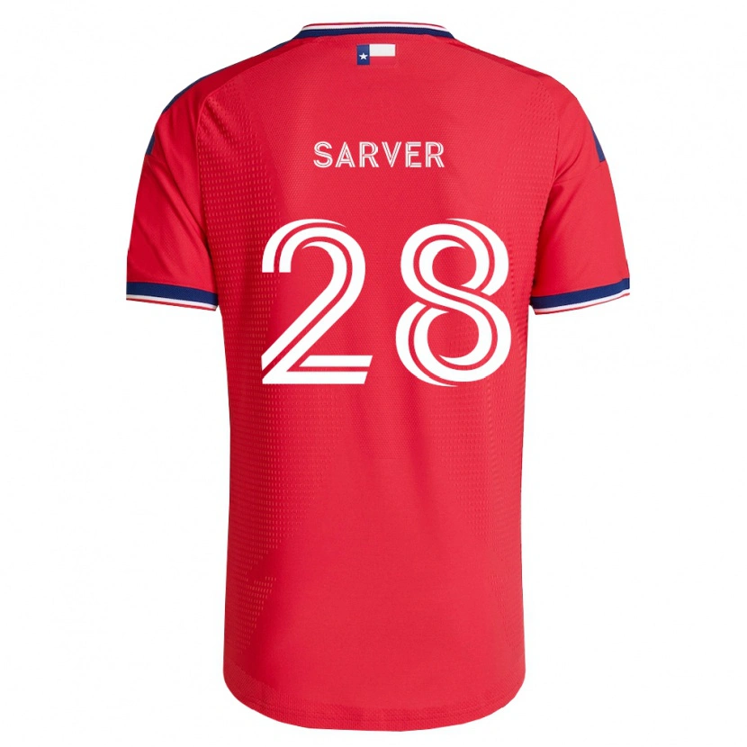 Danxen Kvinder Sam Sarver #28 Rød Blå Hvid Hjemmebane Spillertrøjer 2026/27 Trøje T-Shirt