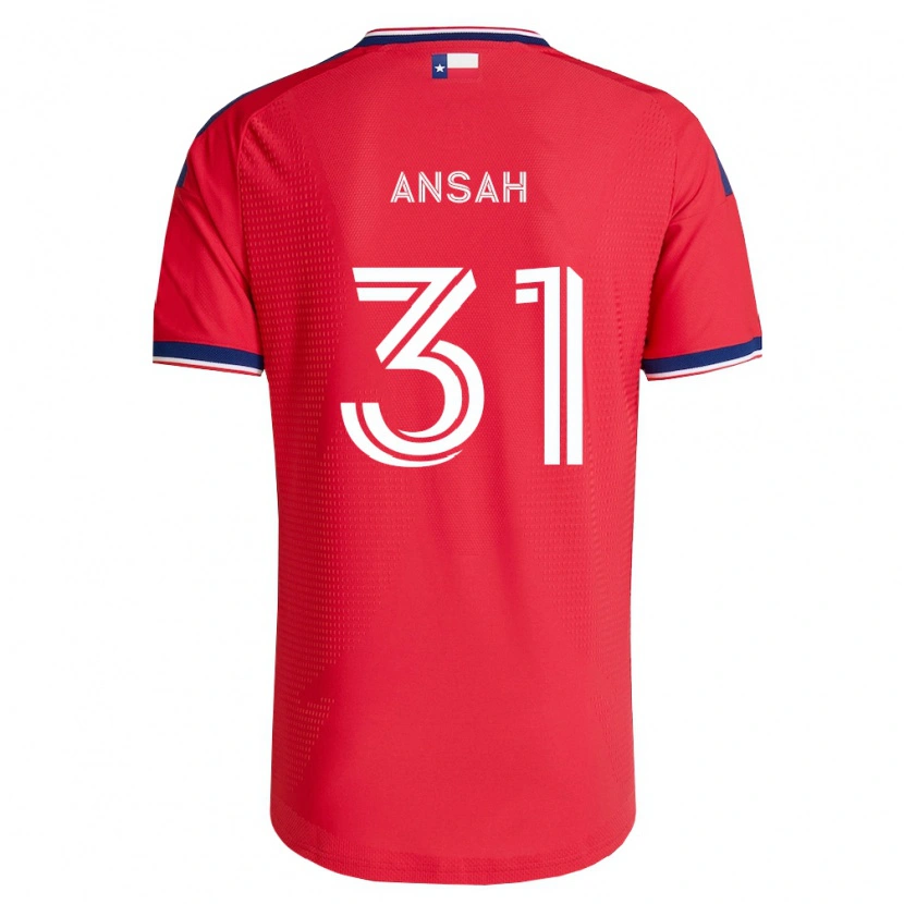 Danxen Kvinder Eugene Ansah #31 Rød Blå Hvid Hjemmebane Spillertrøjer 2026/27 Trøje T-Shirt