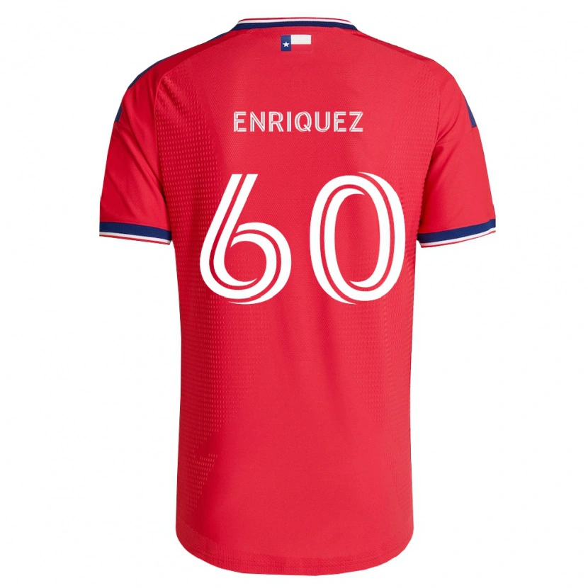 Danxen Kvinder Fabian Enriquez #60 Rød Blå Hvid Hjemmebane Spillertrøjer 2026/27 Trøje T-Shirt
