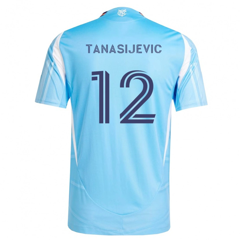 Danxen Kvinder Strahinja Tanasijevic #12 Himmelblå Hvid Hjemmebane Spillertrøjer 2026/27 Trøje T-Shirt