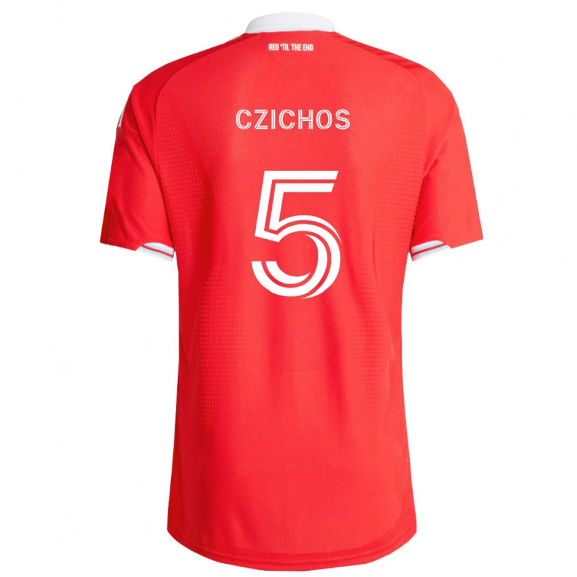 Danxen Kvinder Rafael Czichos #5 Rød Dyb Blå Hvid Hjemmebane Spillertrøjer 2026/27 Trøje T-Shirt
