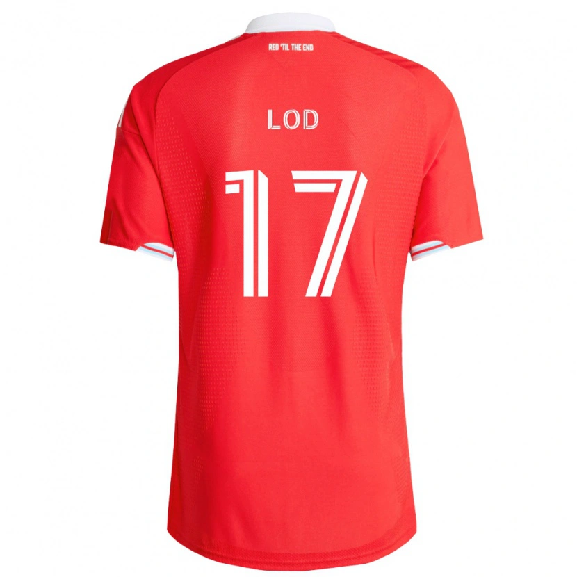 Danxen Kvinder Robin Lod #17 Rød Dyb Blå Hvid Hjemmebane Spillertrøjer 2026/27 Trøje T-Shirt