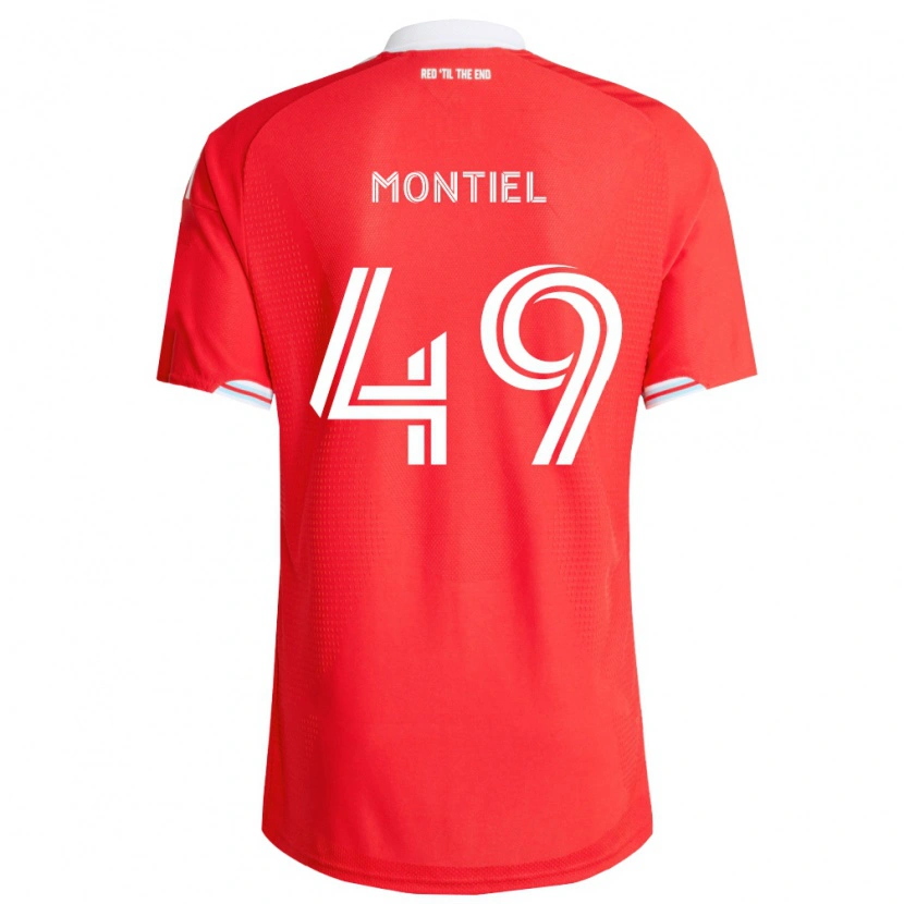 Danxen Kvinder Jhonier Montiel #49 Rød Dyb Blå Hvid Hjemmebane Spillertrøjer 2026/27 Trøje T-Shirt