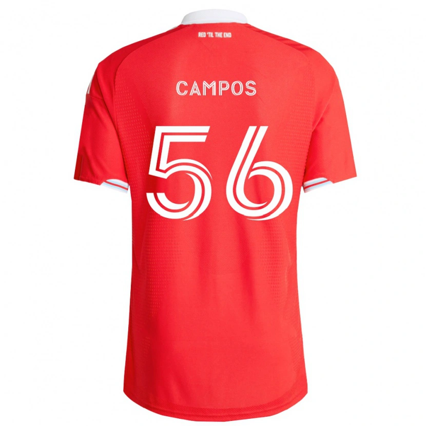 Danxen Kvinder Edgar Campos #56 Rød Dyb Blå Hvid Hjemmebane Spillertrøjer 2026/27 Trøje T-Shirt
