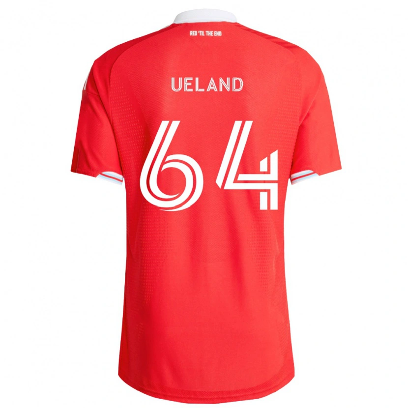 Danxen Kvinder Andreas Ueland #64 Rød Dyb Blå Hvid Hjemmebane Spillertrøjer 2026/27 Trøje T-Shirt