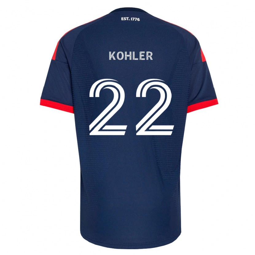 Danxen Kvinder Ethan Kohler #22 Kongelig Blå Rød Hvid Hjemmebane Spillertrøjer 2026/27 Trøje T-Shirt