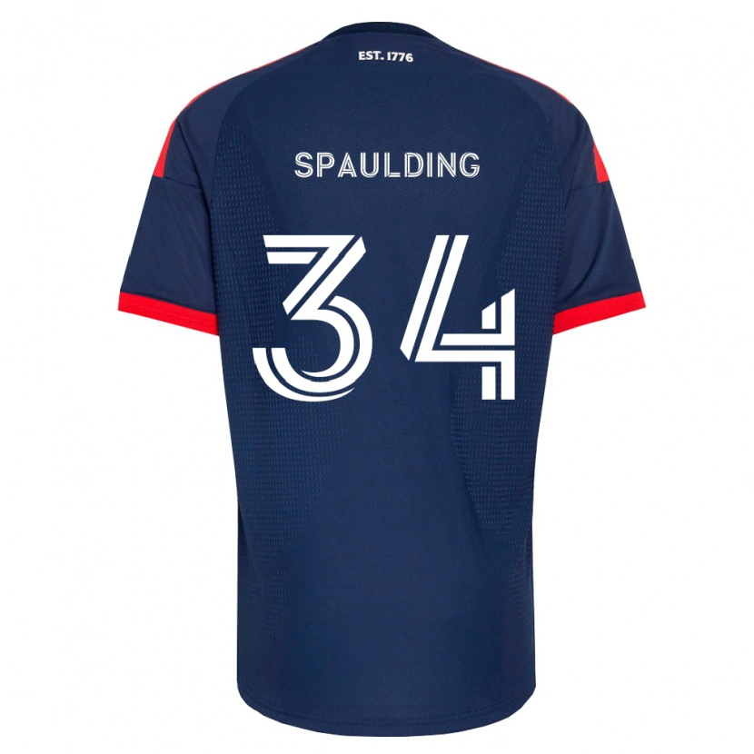 Danxen Kvinder Ryan Spaulding #34 Kongelig Blå Rød Hvid Hjemmebane Spillertrøjer 2026/27 Trøje T-Shirt