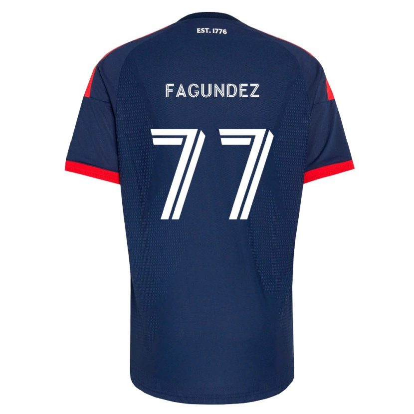 Danxen Kvinder Diego Fagúndez #77 Kongelig Blå Rød Hvid Hjemmebane Spillertrøjer 2026/27 Trøje T-Shirt