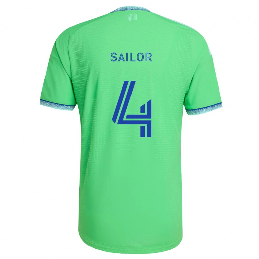 Danxen Kvinder Ryan Sailor #4 Grøn Lyseblå Hjemmebane Spillertrøjer 2026/27 Trøje T-Shirt