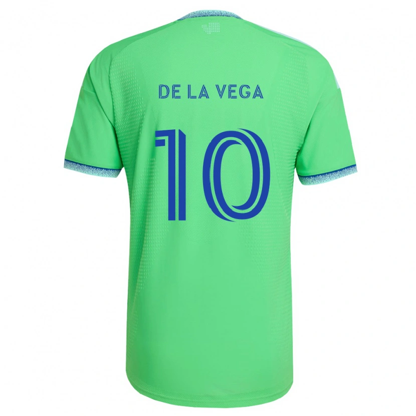 Danxen Kvinder Pedro De La Vega #10 Grøn Lyseblå Hjemmebane Spillertrøjer 2026/27 Trøje T-Shirt