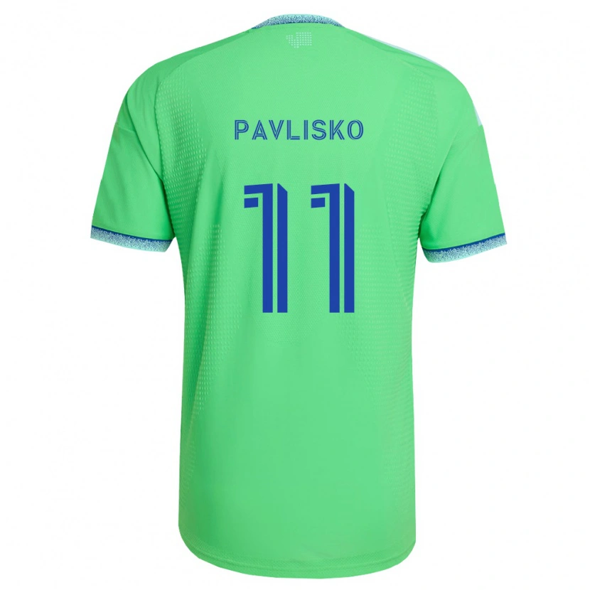 Danxen Kvinder Kirsten Pavlisko #11 Grøn Lyseblå Hjemmebane Spillertrøjer 2026/27 Trøje T-Shirt