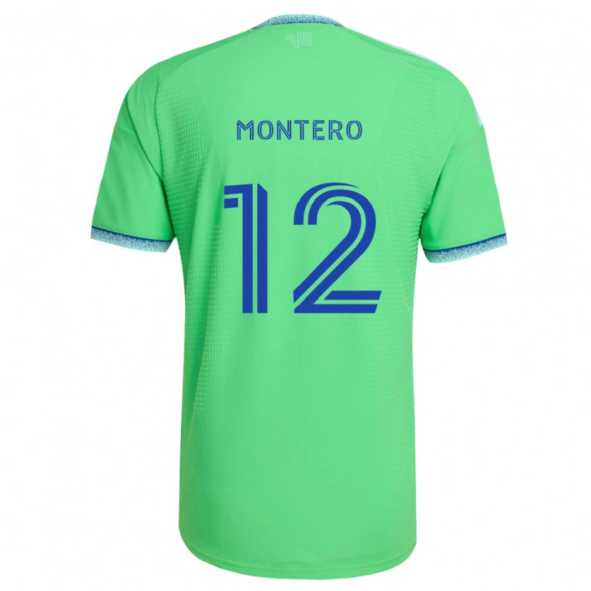 Danxen Kvinder Fredy Montero #12 Grøn Lyseblå Hjemmebane Spillertrøjer 2026/27 Trøje T-Shirt