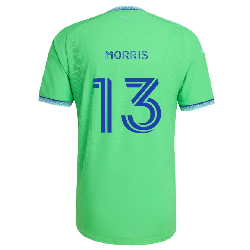Danxen Kvinder Jordan Morris #13 Grøn Lyseblå Hjemmebane Spillertrøjer 2026/27 Trøje T-Shirt