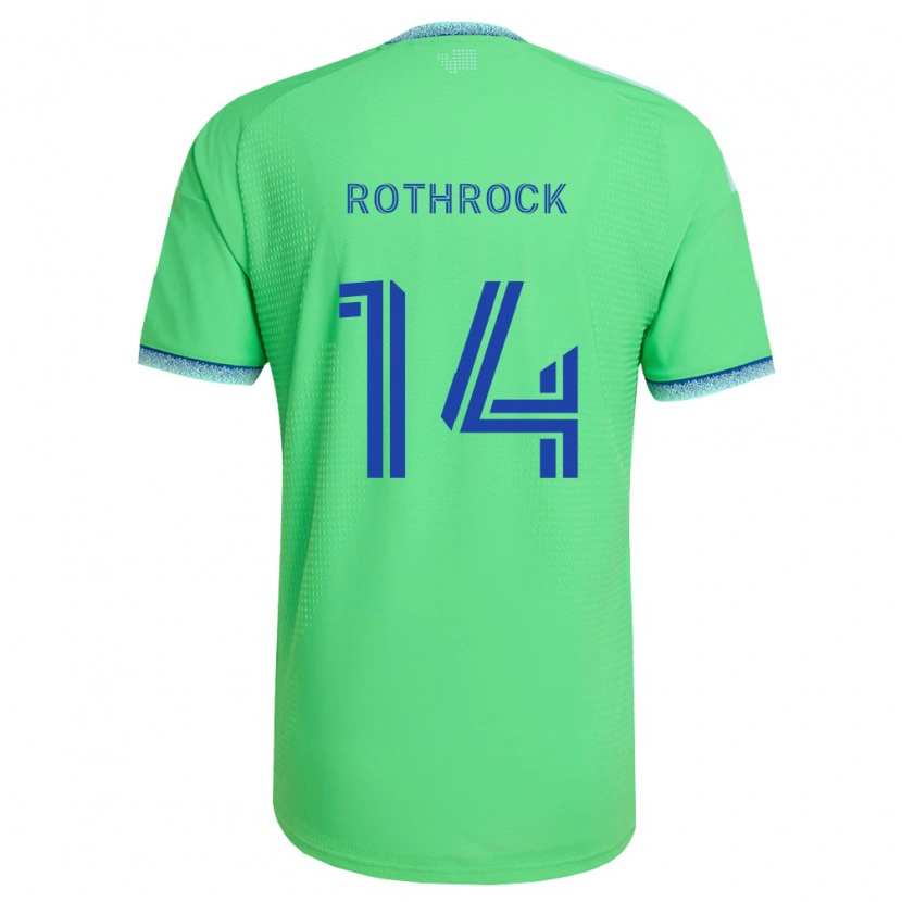 Danxen Kvinder Paul Rothrock #14 Grøn Lyseblå Hjemmebane Spillertrøjer 2026/27 Trøje T-Shirt