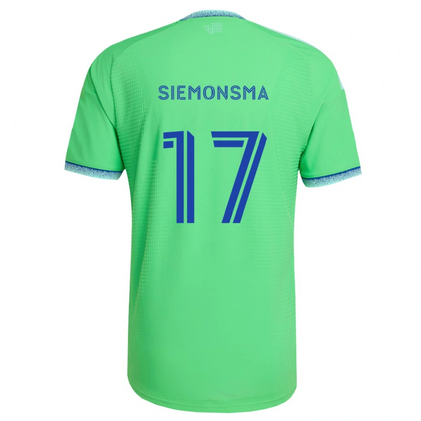 Danxen Kvinder Sianna Siemonsma #17 Grøn Lyseblå Hjemmebane Spillertrøjer 2026/27 Trøje T-Shirt