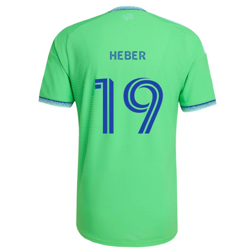 Danxen Kvinder Héber #19 Grøn Lyseblå Hjemmebane Spillertrøjer 2026/27 Trøje T-Shirt