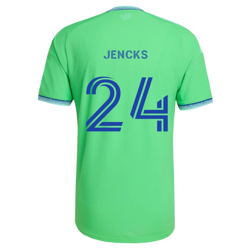 Danxen Kvinder India Jencks #24 Grøn Lyseblå Hjemmebane Spillertrøjer 2026/27 Trøje T-Shirt