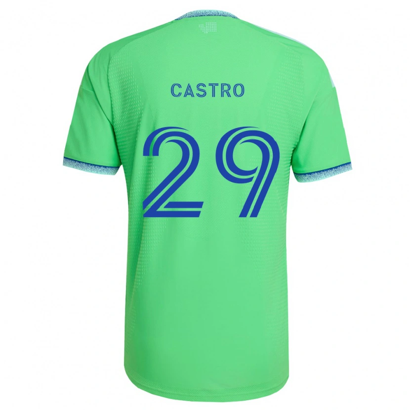 Danxen Kvinder Jacob Castro #29 Grøn Lyseblå Hjemmebane Spillertrøjer 2026/27 Trøje T-Shirt