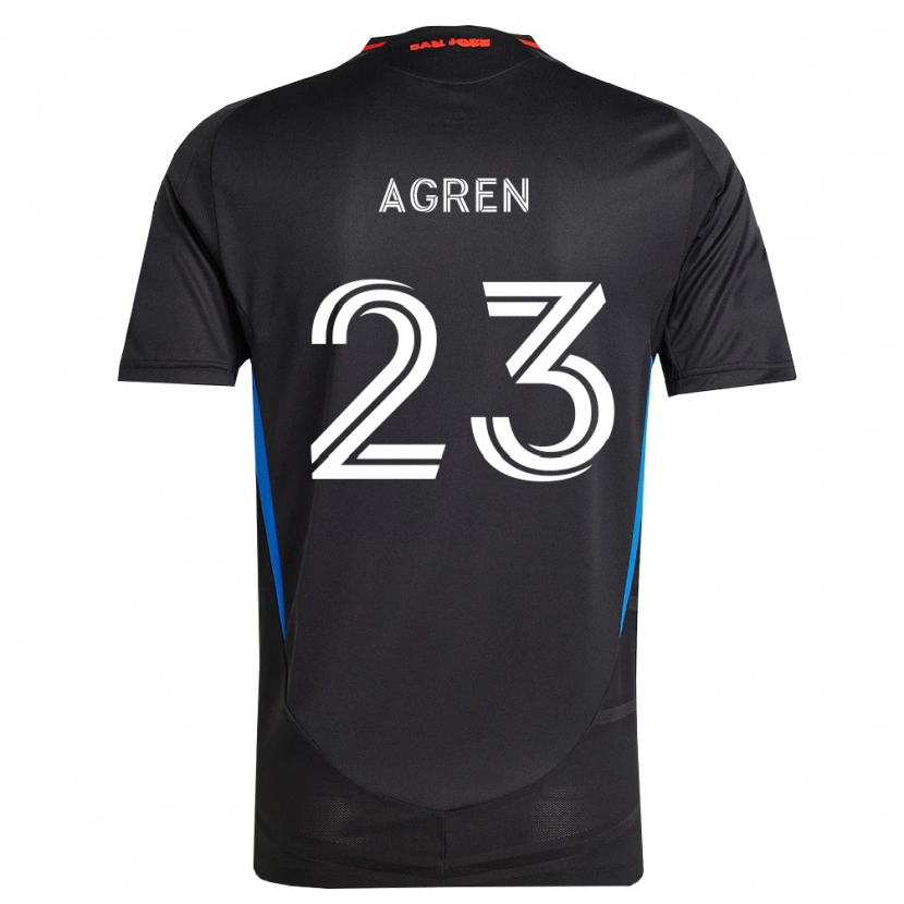 Danxen Kvinder Oskar Agren #23 Blå Hvid Sort Hjemmebane Spillertrøjer 2026/27 Trøje T-Shirt